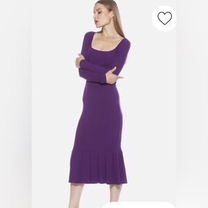 ALEXIA ADMOR Elegant Purple Long Sleeve Dress. Size S Perfect dress for less